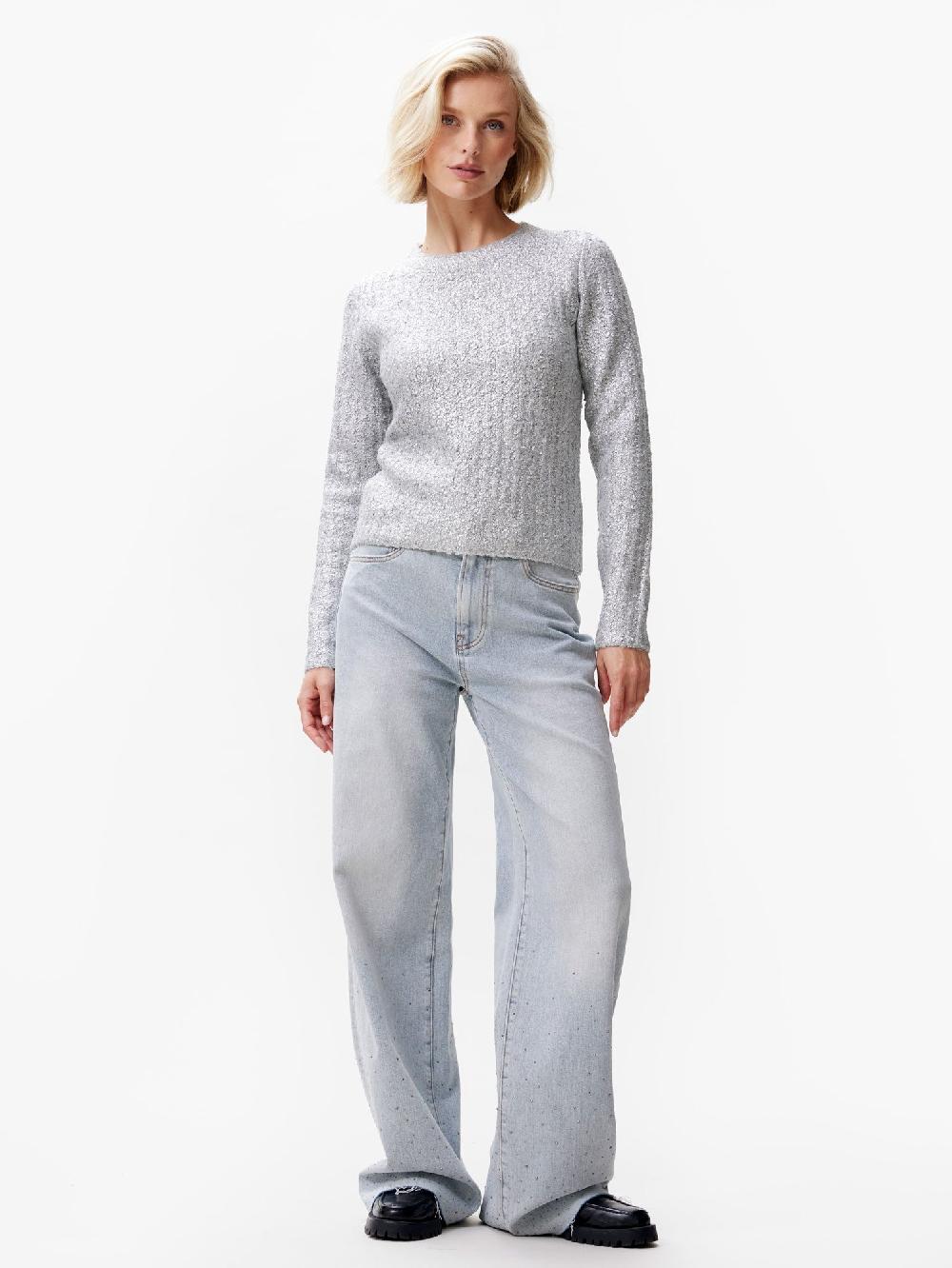 catwalk junkie Zilver gecoate trui