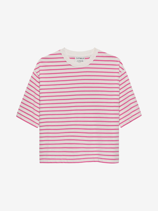 Catwalk Junkie Gestreept Tshirt Met Losvallende Pasvorm