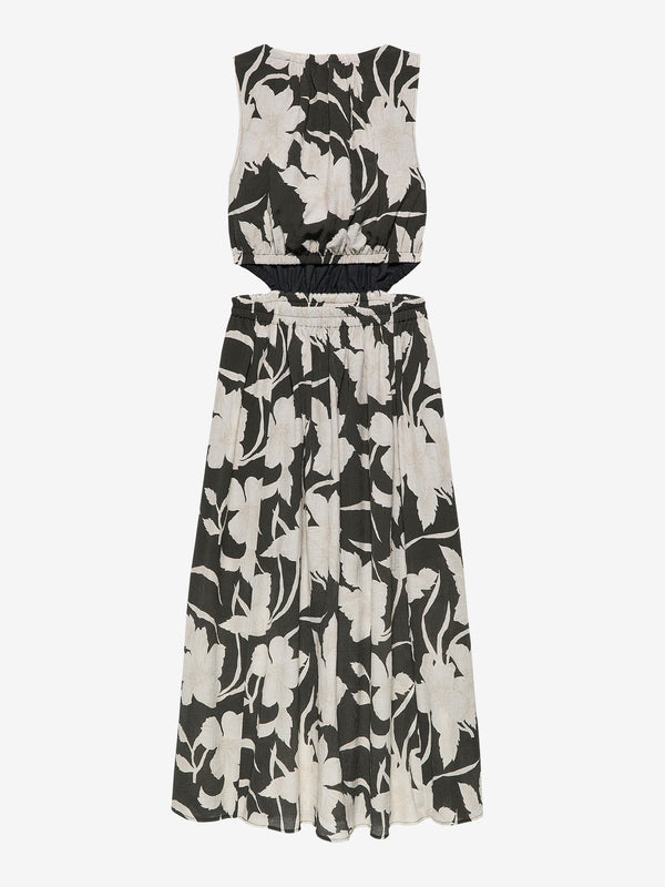 Catwalk Junkie Jurk Met Hibiscus Dessin En Rug Detail