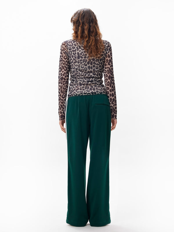 Catwalk Junkie Longlseeve Van Mesh Met Leopard Dessin