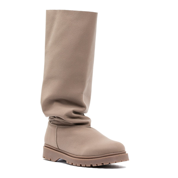 Cha Basic Baggy Tall Taupe - Merino Footpart