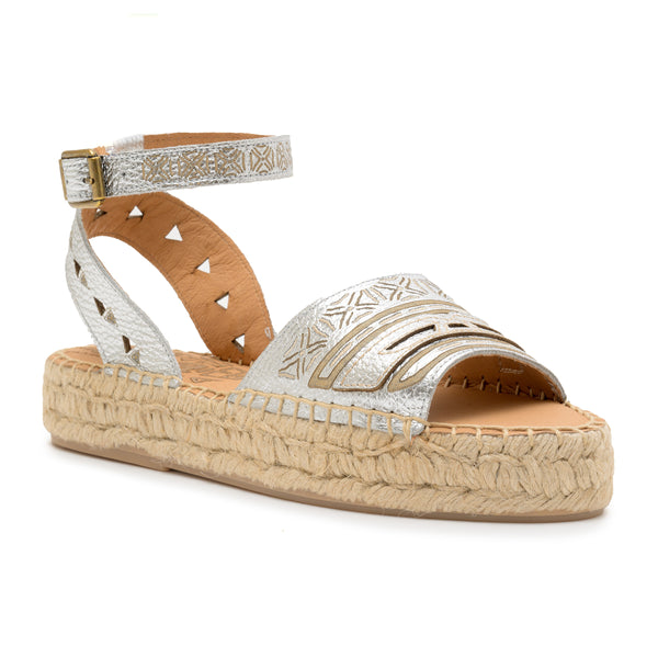 cha Espadrille sandal silver