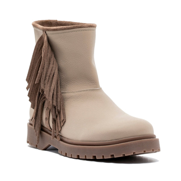 Cha Fringe Low Taupe - Merino Footpart