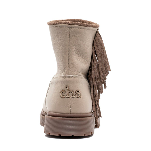 Cha Fringe Low Taupe - Merino Footpart