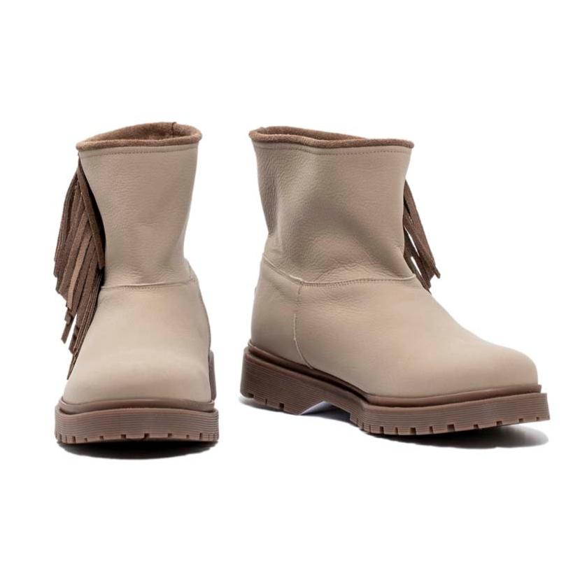 Cha Fringe Low Taupe - Merino Footpart