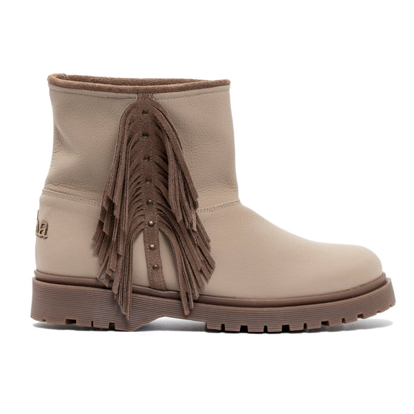 cha Fringe low taupe - merino footpart