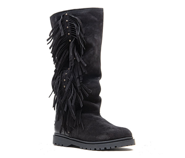 Cha Fringe Tall Black - Merino Footpart