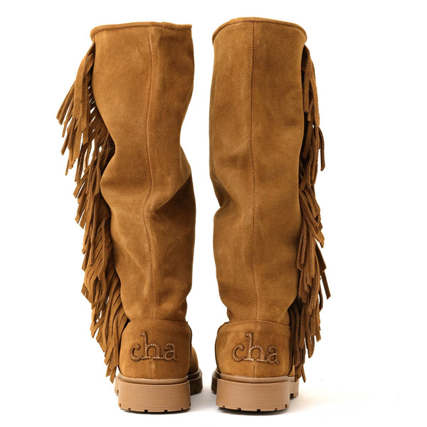 Cha Fringe Tall Cognac - Merino Footpart