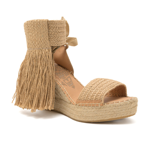 cha Wedge fringe natural - 2 in 1