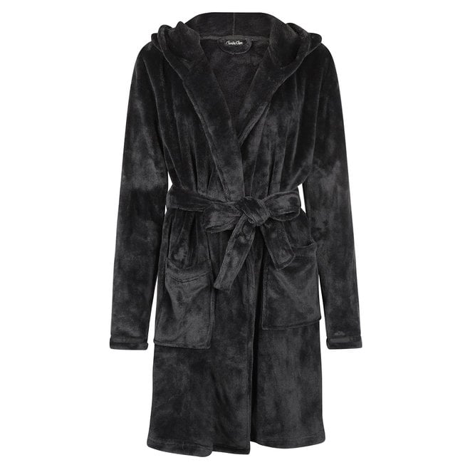 charlie choe Charlie Choe Dames Badjas Donkergrijs - Kort Model