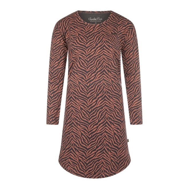 charlie choe Charlie Choe Dames Nachthemd Bigshirt Terra Tijger