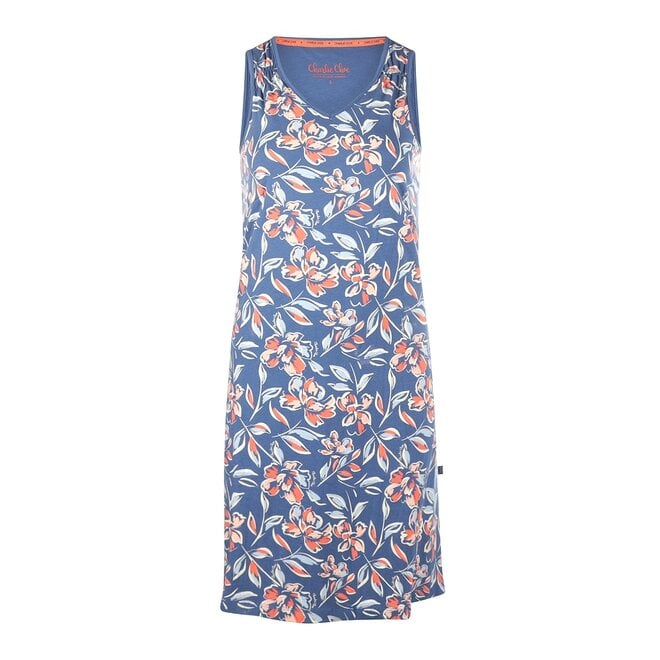 charlie choe Charlie Choe Dames Nachthemd Blauw Bloemen