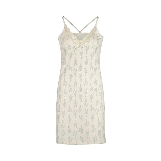 charlie choe Charlie Choe Dames Nachthemd Slipdress Lichtgroen Cactus