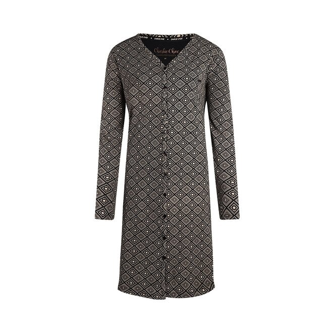 charlie choe Charlie Choe Dames Nachthemd Zwart Ruit