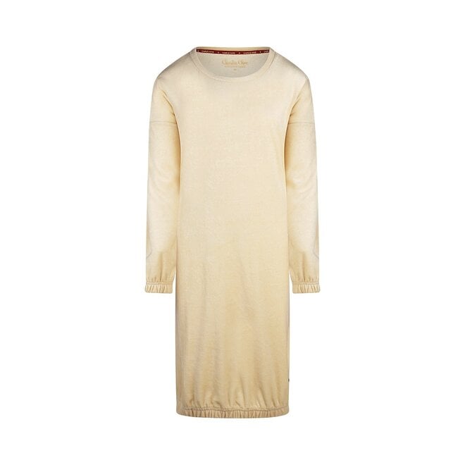charlie choe Charlie Choe Dames Pyjama Homewear Dress Off White Velours
