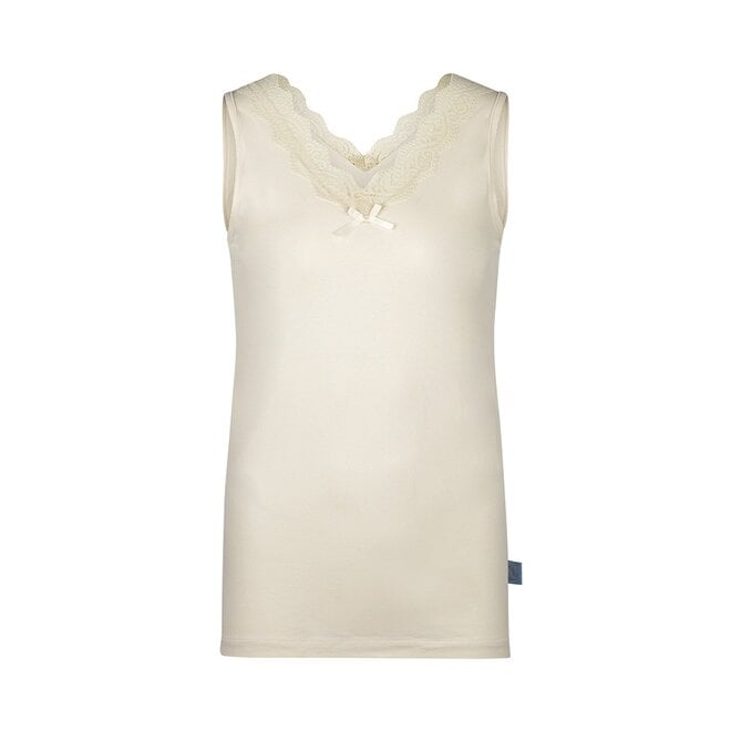 charlie choe Charlie Choe Dames Pyjama Lace Top Off White