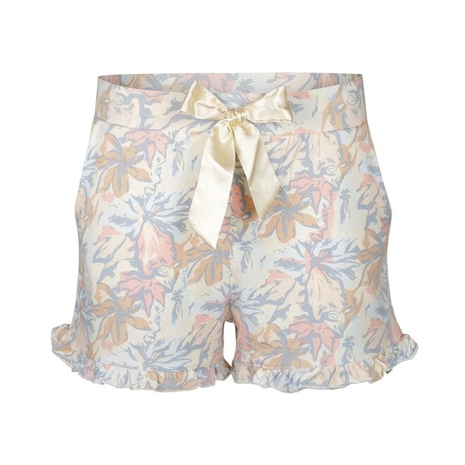 charlie choe Charlie Choe Dames Short Ruffle Off White Bloemen