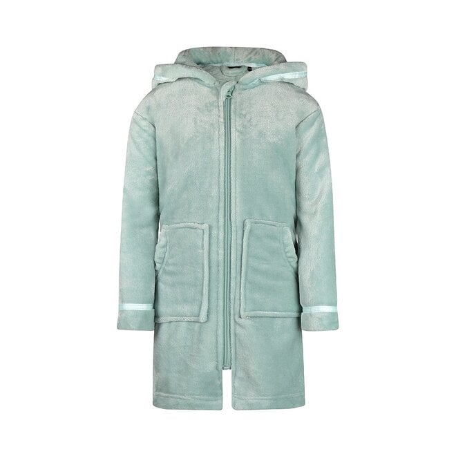 charlie choe Charlie Choe Kinder Badjas met Capuchon en Rits Licht Aqua