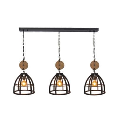 chericoni Aperto hanglamp – 3 lichts – E27 – Zwart