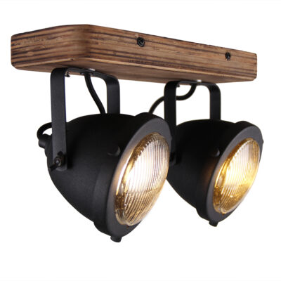 chericoni Bella Plafondspot – 2 lichts – Ø13 cm – Zwart