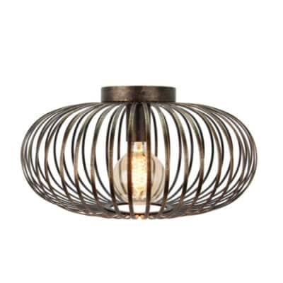 chericoni Curvato Plafondlamp – 1 lichts – Ø40cm – Brons