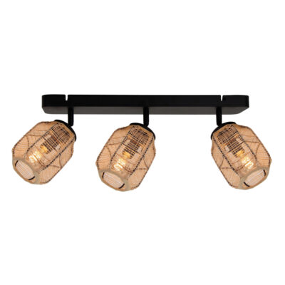 chericoni Nature Jute Plafondspot – 3 lichts – Ø11cm