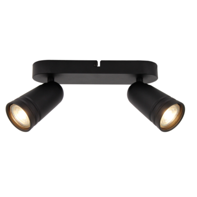 chericoni Spero Plafondspot – 2 lichts – Ø6 cm – Zwart