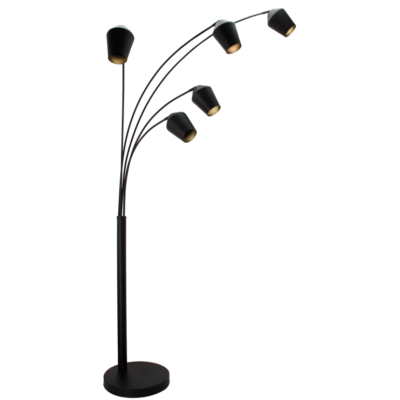 chericoni Tavola Vloerlamp – 5 lichts – E27 – Zwart