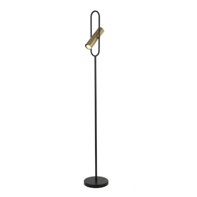 chericoni Reggio Vloerlamp – 1 lichts – Ø22cm – GU10 – Zwart / Goud