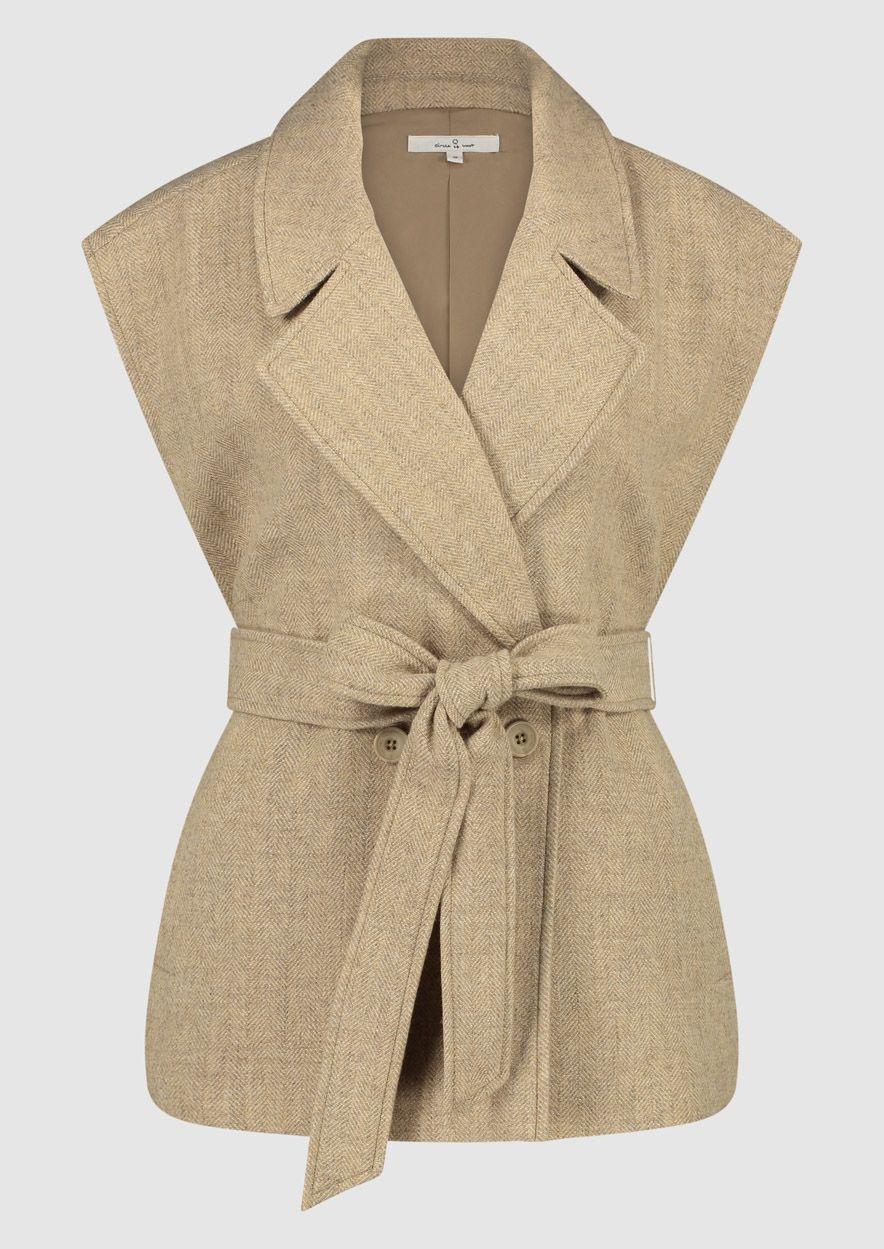 circle of trust Angie Gilet Natural Melange