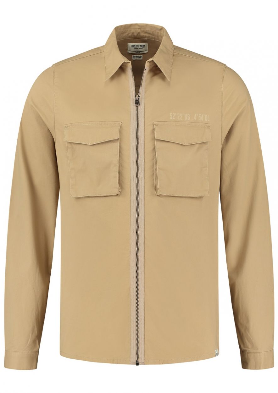Circle Of Trust Body Zip Shirt Coastal Beige
