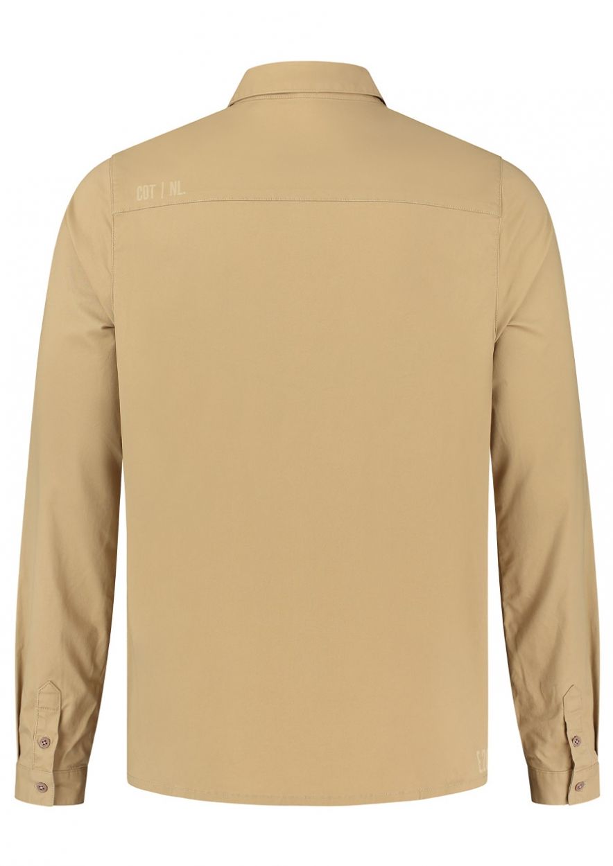 Circle Of Trust Body Zip Shirt Coastal Beige
