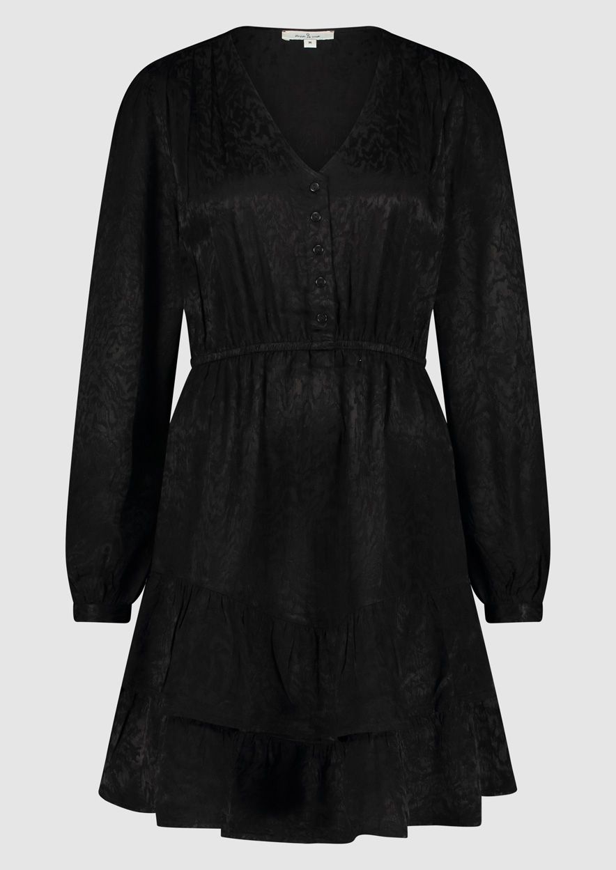 circle of trust Casy Dress Real Black Wavy