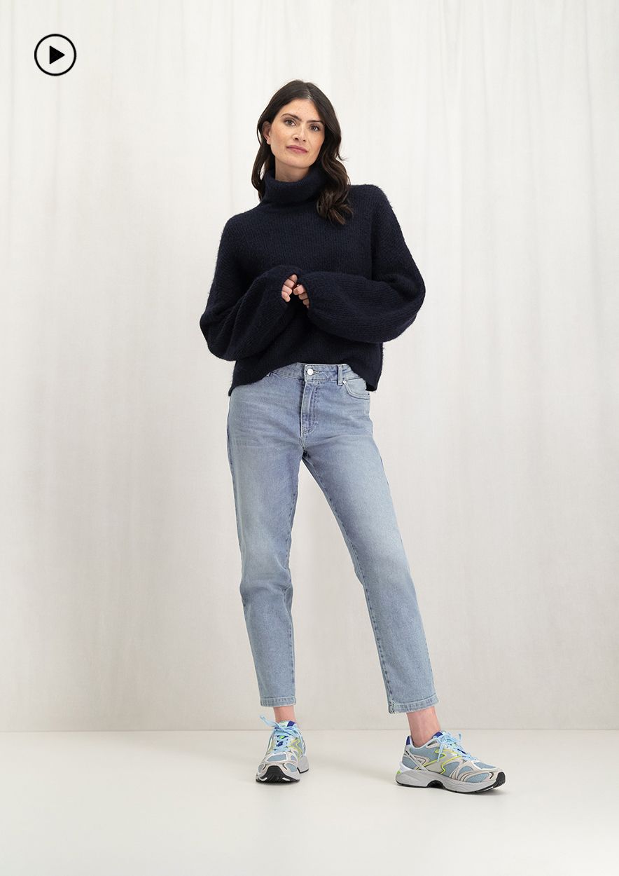 Circle Of Trust Chloe Denim Dash Blue - Mom Fit
