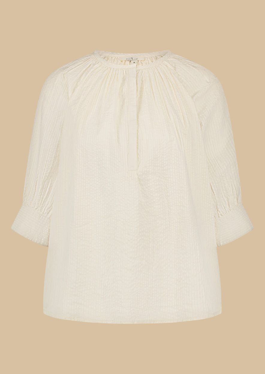 circle of trust Dianna Blouse Bone White