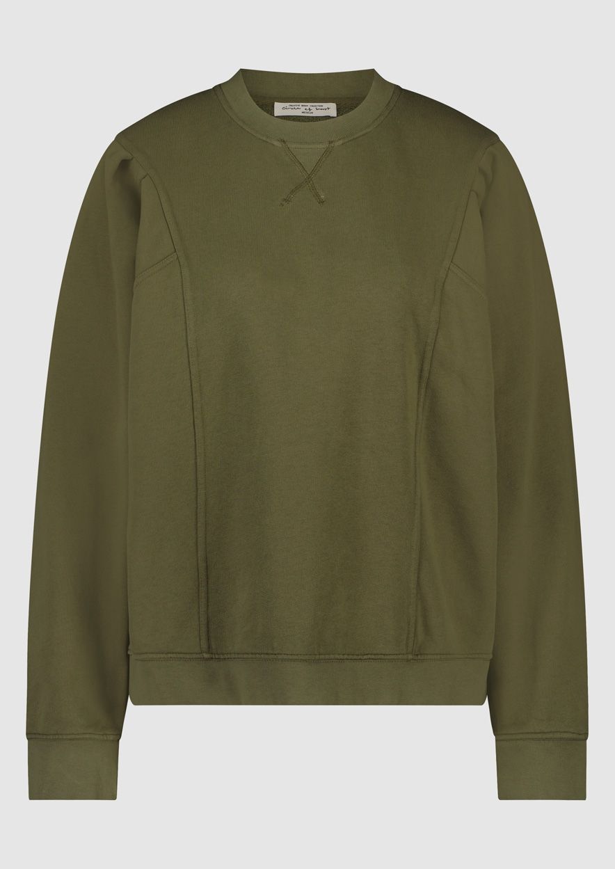 circle of trust Girls Hailey Sweat Olive Bark Wash