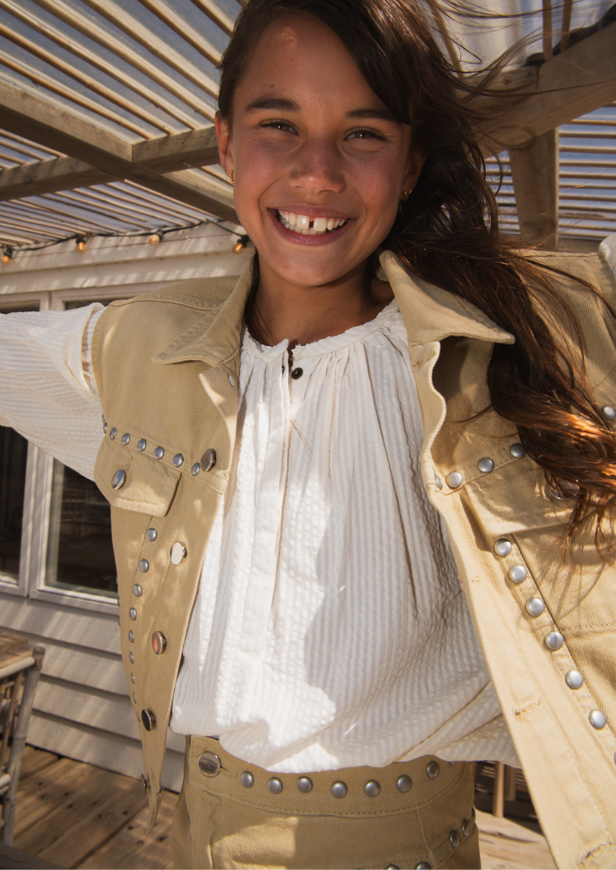 circle of trust Girls Lucy Gilet Olive Gray