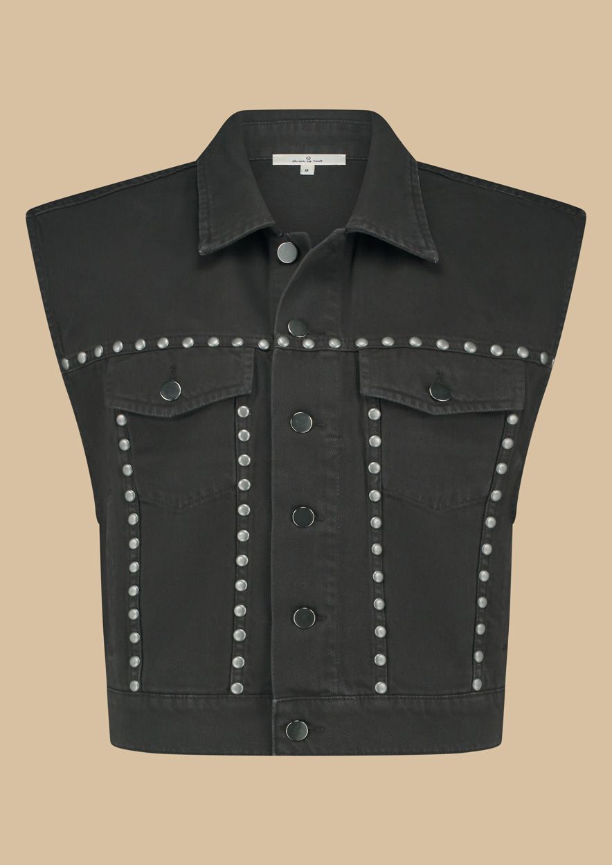 circle of trust Girls Lucy Gilet Washed Nero