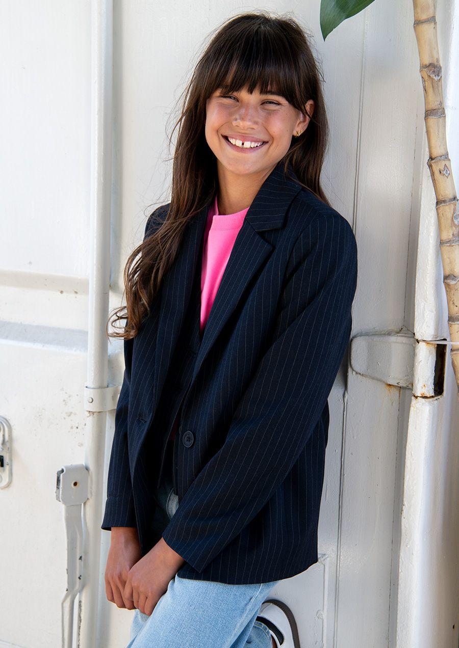 circle of trust Girls Nora Blazer Dark Blue Stripe