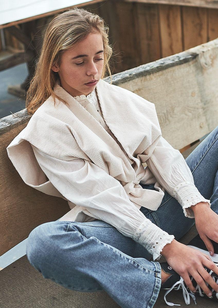 circle of trust Girls Nori Gilet Vanilla Ice