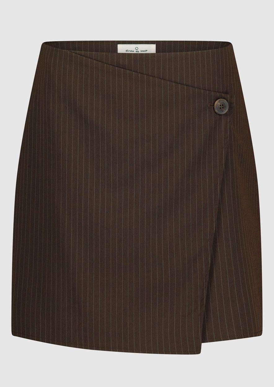 circle of trust Hilly Skirt Slate Brown Stripe