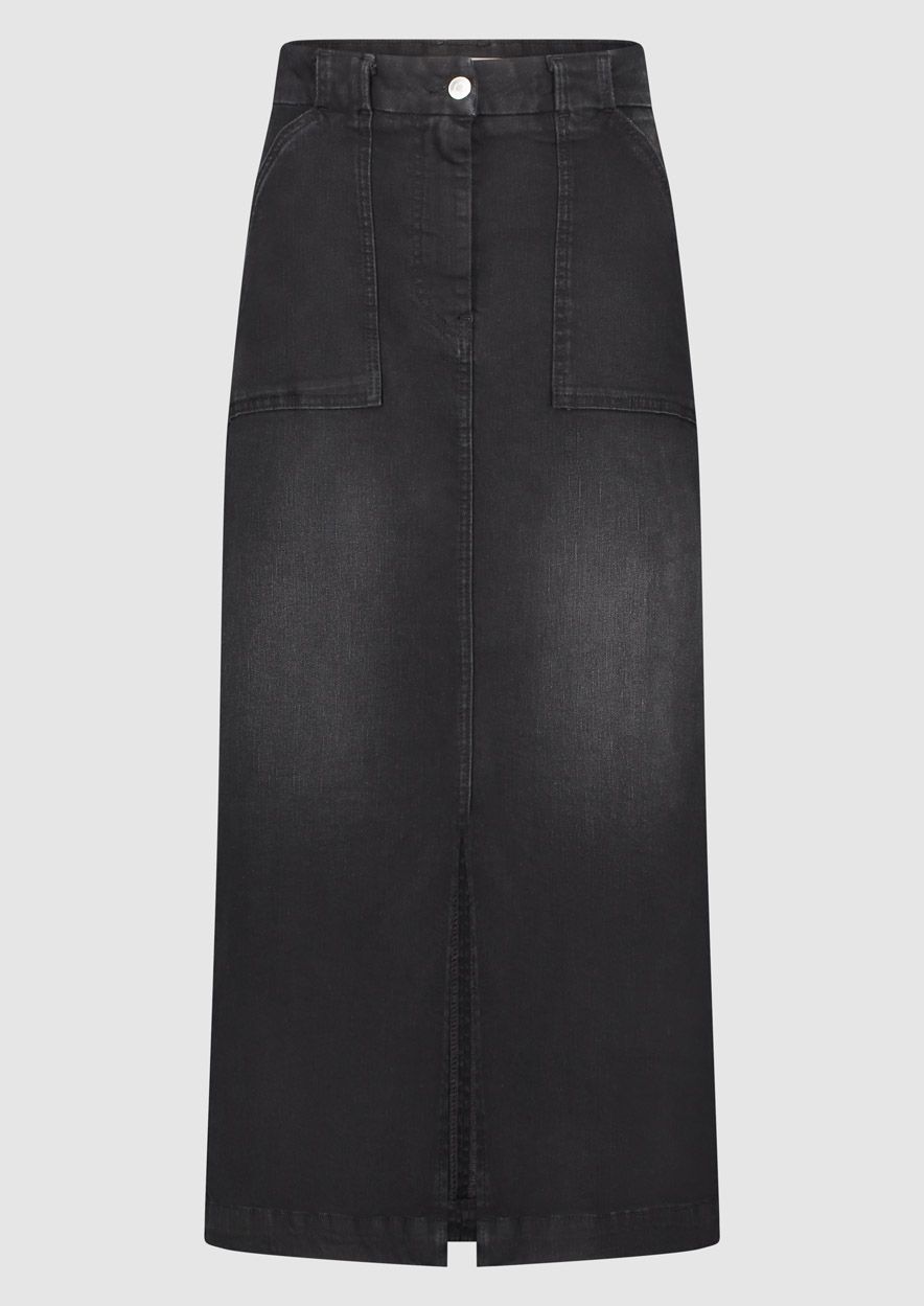 circle of trust Ivy Denim Skirt Dazzle Black