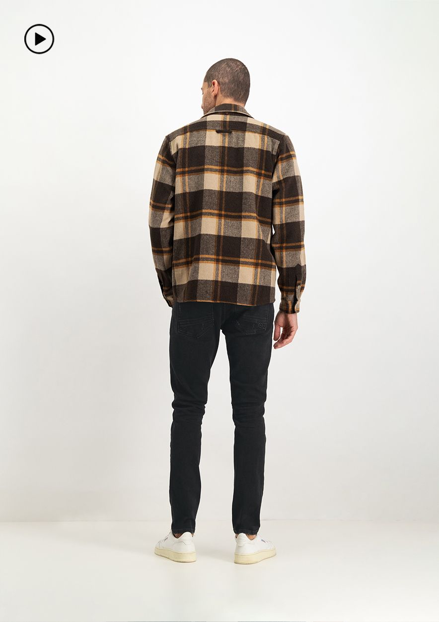 Circle Of Trust Jackson Overshirt Slate Brown