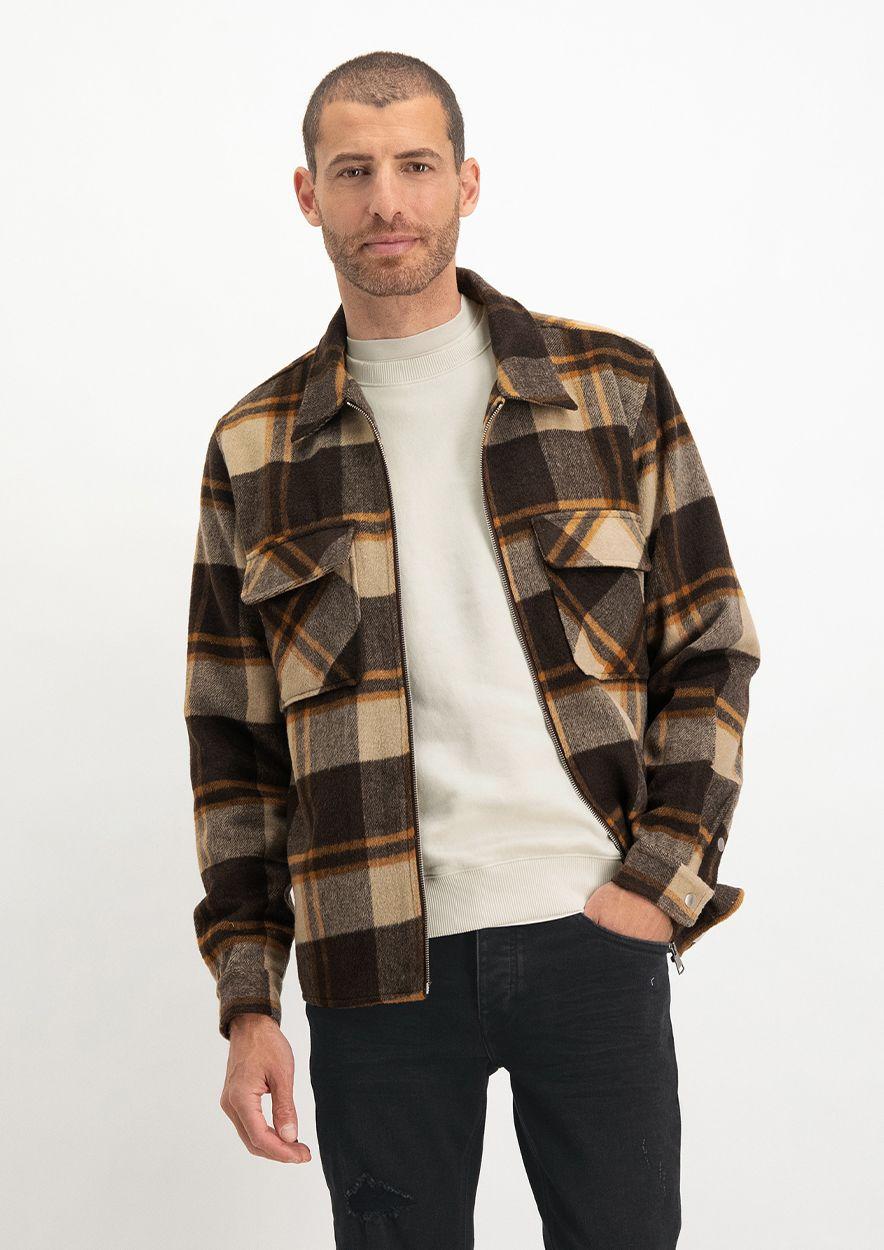 circle of trust Jackson Overshirt Slate Brown