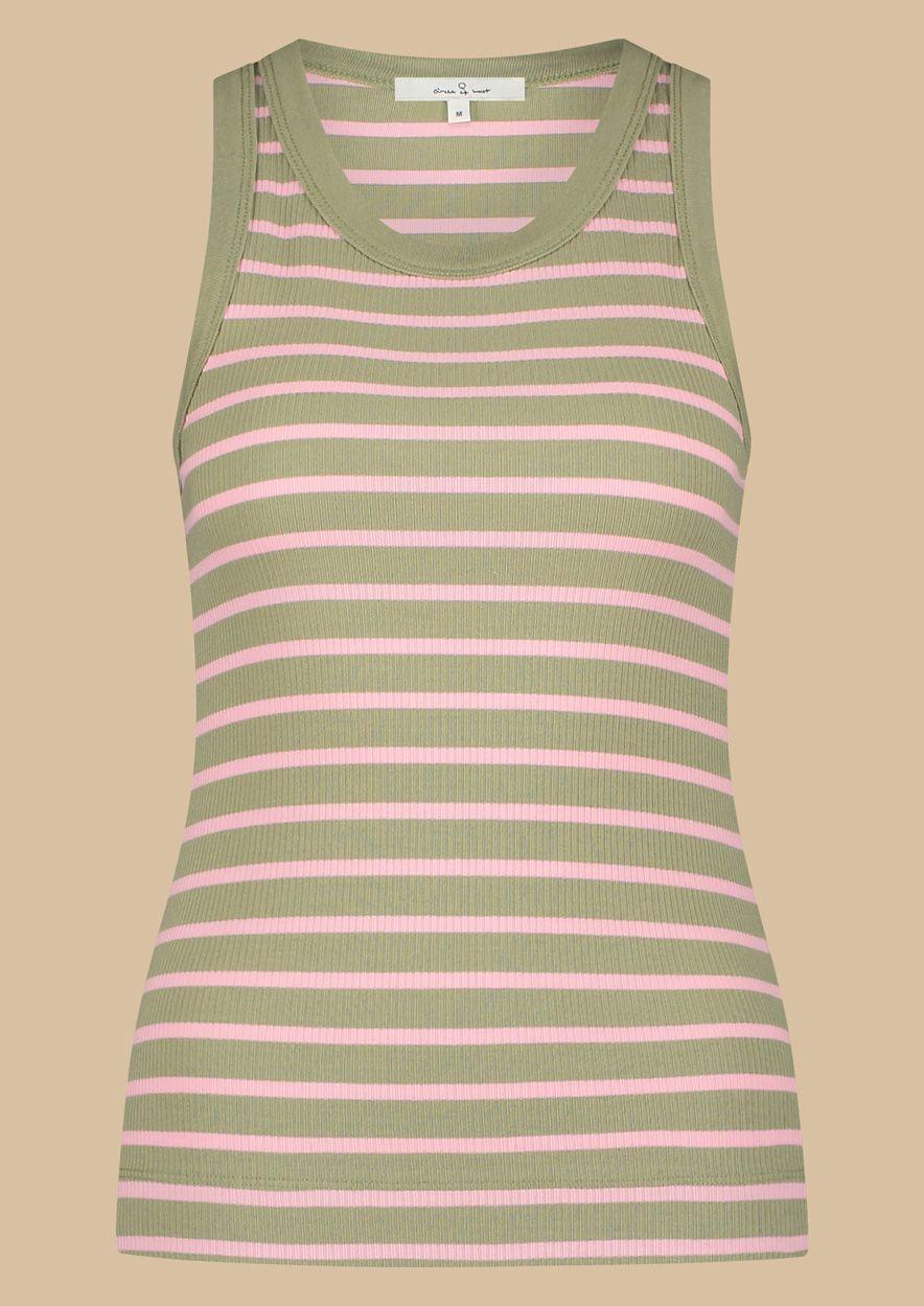 circle of trust Jada Top Aurora Pink Stripe