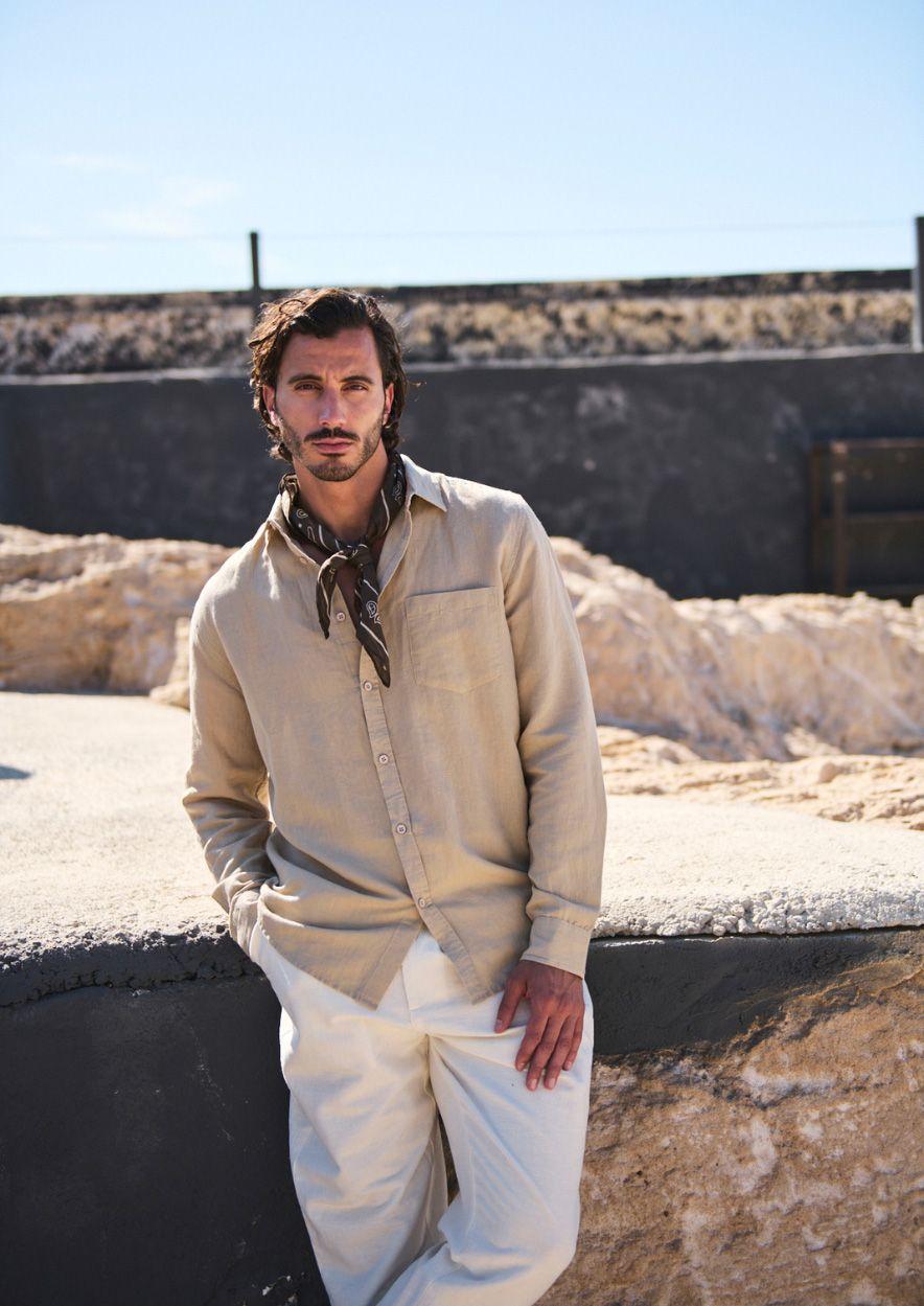 circle of trust Jared Shirt Coastal Beige