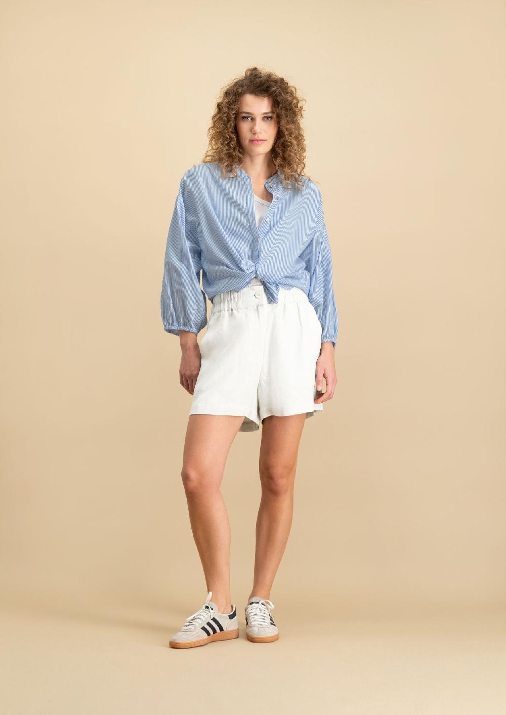 circle of trust Jenna Blouse Fresh Water Stripe