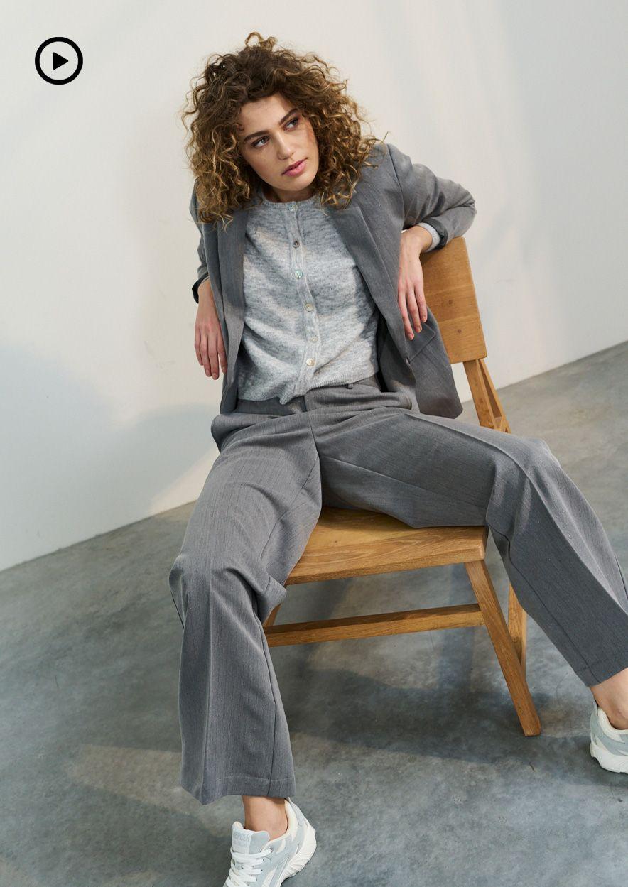 Circle Of Trust Jenna Pants Light Grey Stripe