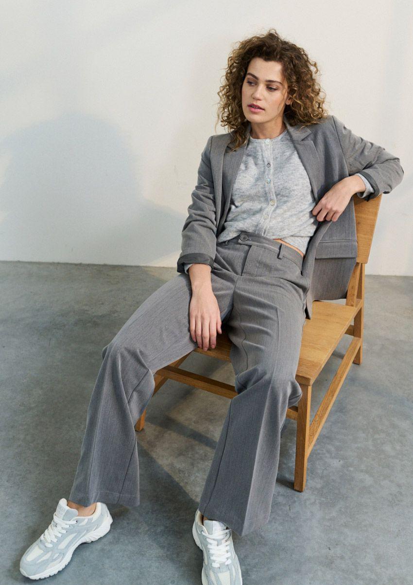 circle of trust Jenna Pants Light Grey Stripe