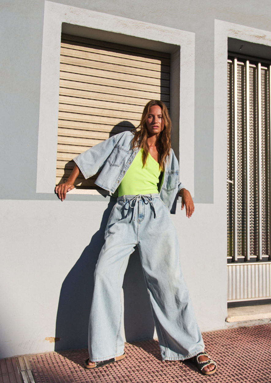 circle of trust Kenzi Wide Leg Azure Blue